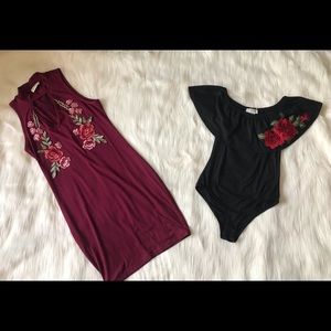 Brand New Floral Dress and Bodysuit